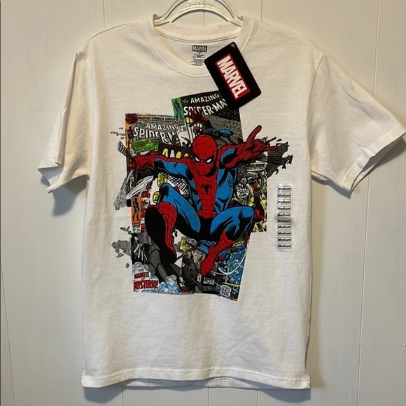 Marvel Men's White Spider-Man Graphic T-Shirt - Picture 1 of 4